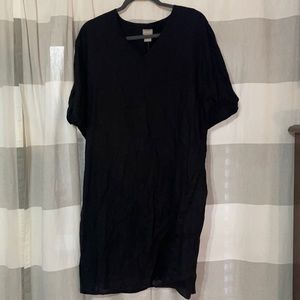 NWT Chico’s Black Linen Vneck shift size 2